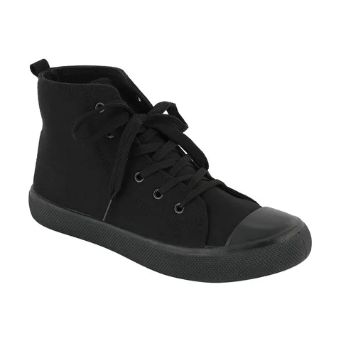Black Canvas Hi Top — ENCORE