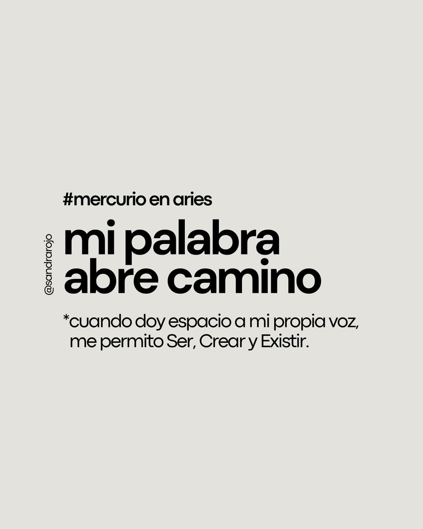 Cu&aacute;nto importa lo que tienes que decir, amig@
Este es el momento de empezar ✨

#sandrarojo #psicoastrolog&iacute;a #mercurioaries