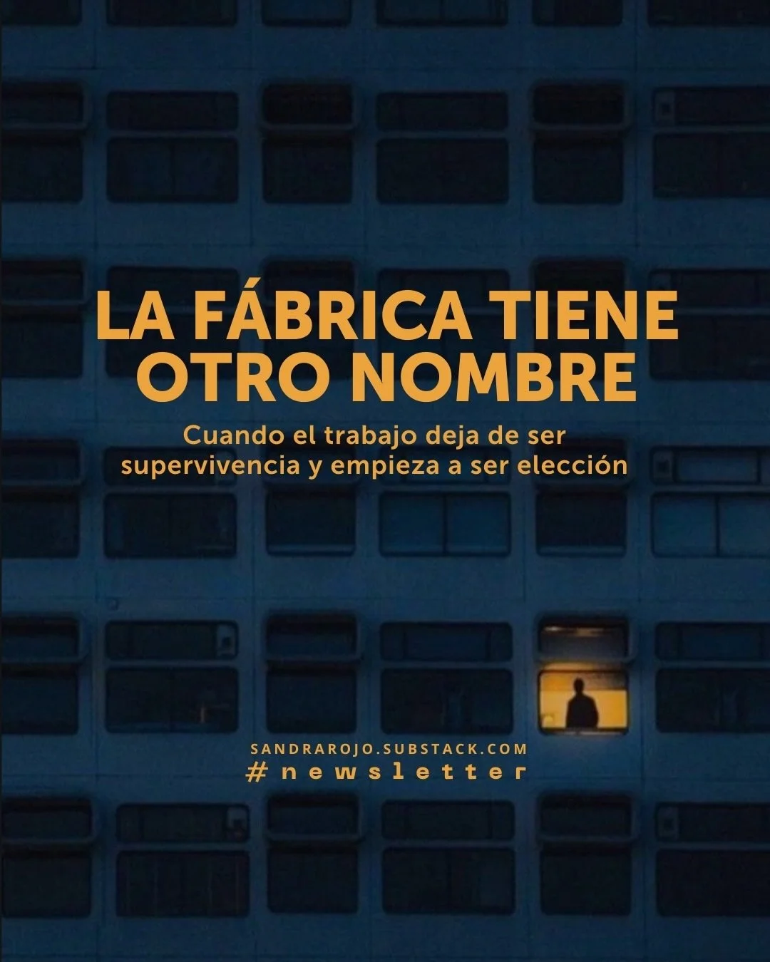 Reflexiones sobre c&oacute;mo se vive el trabajo, c&oacute;mo vertebra nuestra vida y de d&oacute;nde viene esta visi&oacute;n, para poder entender y decidir si sigue encajando con nostrxs 

Nueva #newsletter ya en tu buz&oacute;n 

#sandrarojo #nuev