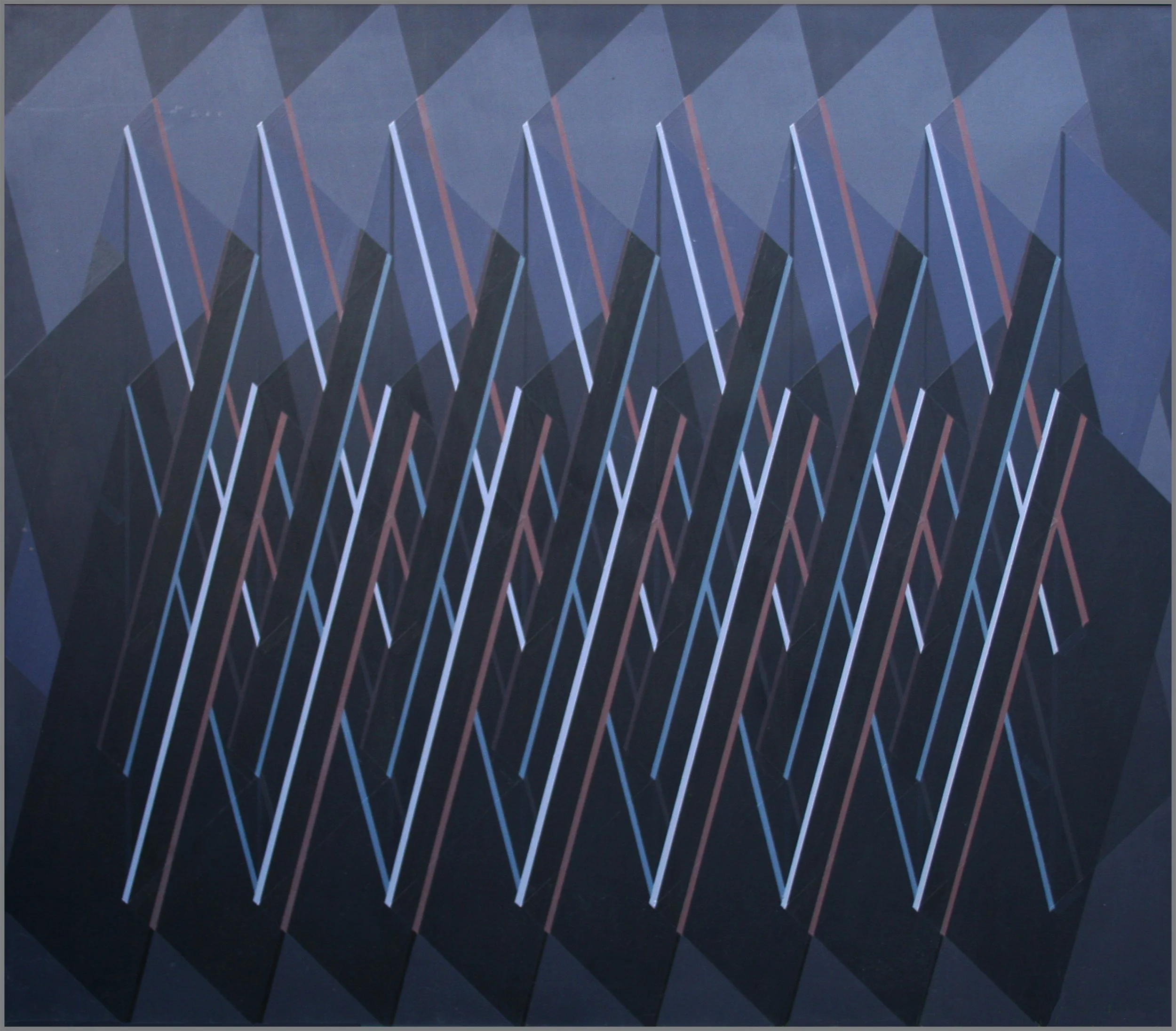     Oblique II   Acrylic on Board  161 x 143cm           