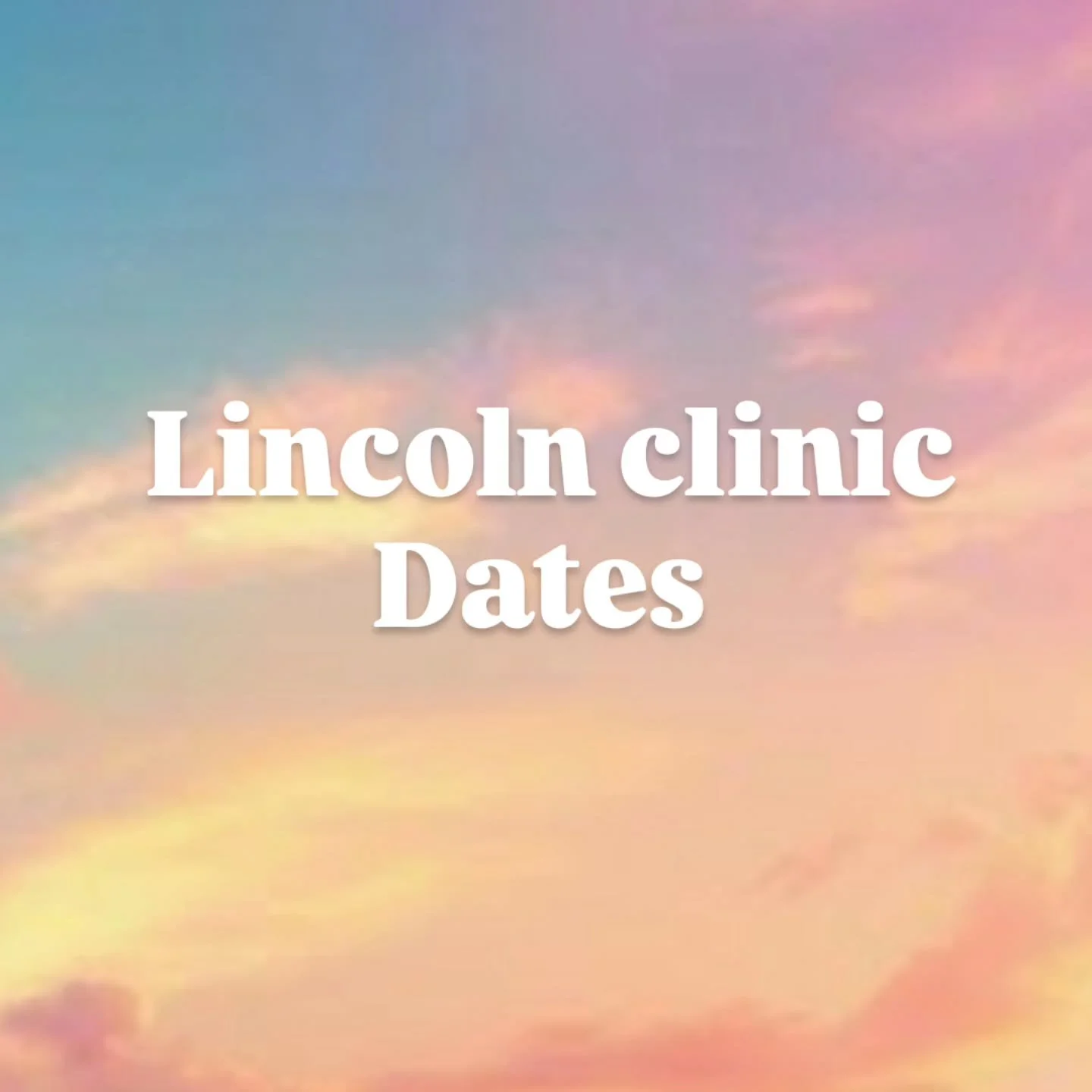 Hello all 🙋🏼&zwj;♀️

These are the dates that I have booked for my Lincoln clinic at Robinson hair collective so far for 2026 ( previously known as Total Fx on Clasketgate). 

More dates will be added throughout the year but they will generally be 