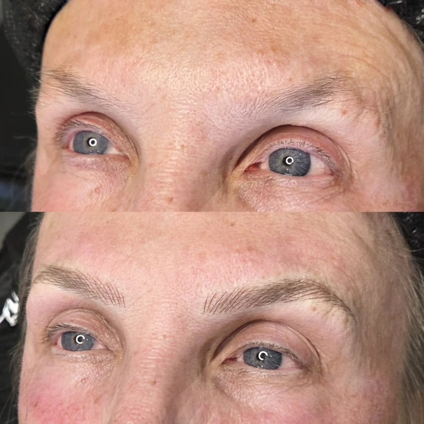 "I have eyebrows!" is what my client said when she looked in the mirror.

Such a simple thing that so many take for granted, but it brings so much happiness to those who do not have them.

Soft hairstroke brows have given my client more bal