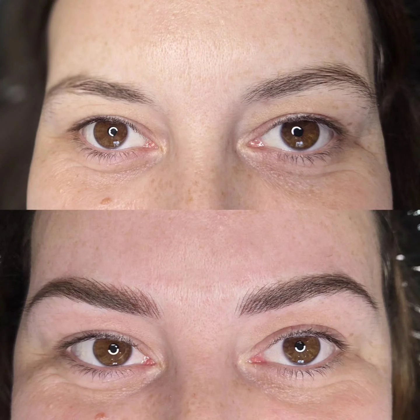 My client "My brows are uneven, can you fix them?" 

Me "Abso-flippin-lutely!" 

When clients come to me with asymmetrical brows (which is extremely common), I simply balance the shape out when designing my pre-draw stencil.

It i
