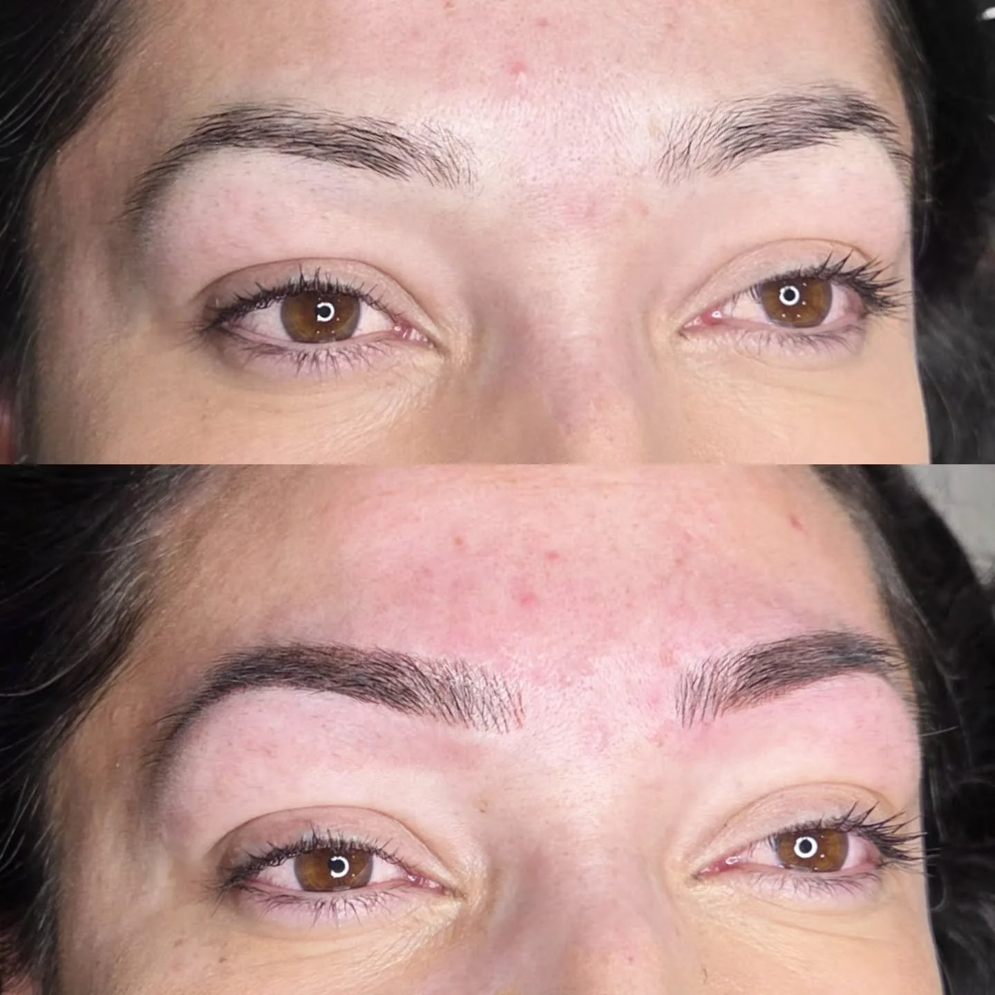 Combination brows 💕

Hyperealism machine hairstrokes leading a gorgeous soft powdered effect body &amp; tail.

Definition and softness all rolled into one ✨

#combinationbrows #eyebrowtattoo #hairstrokebrows #spmu #Wynyard