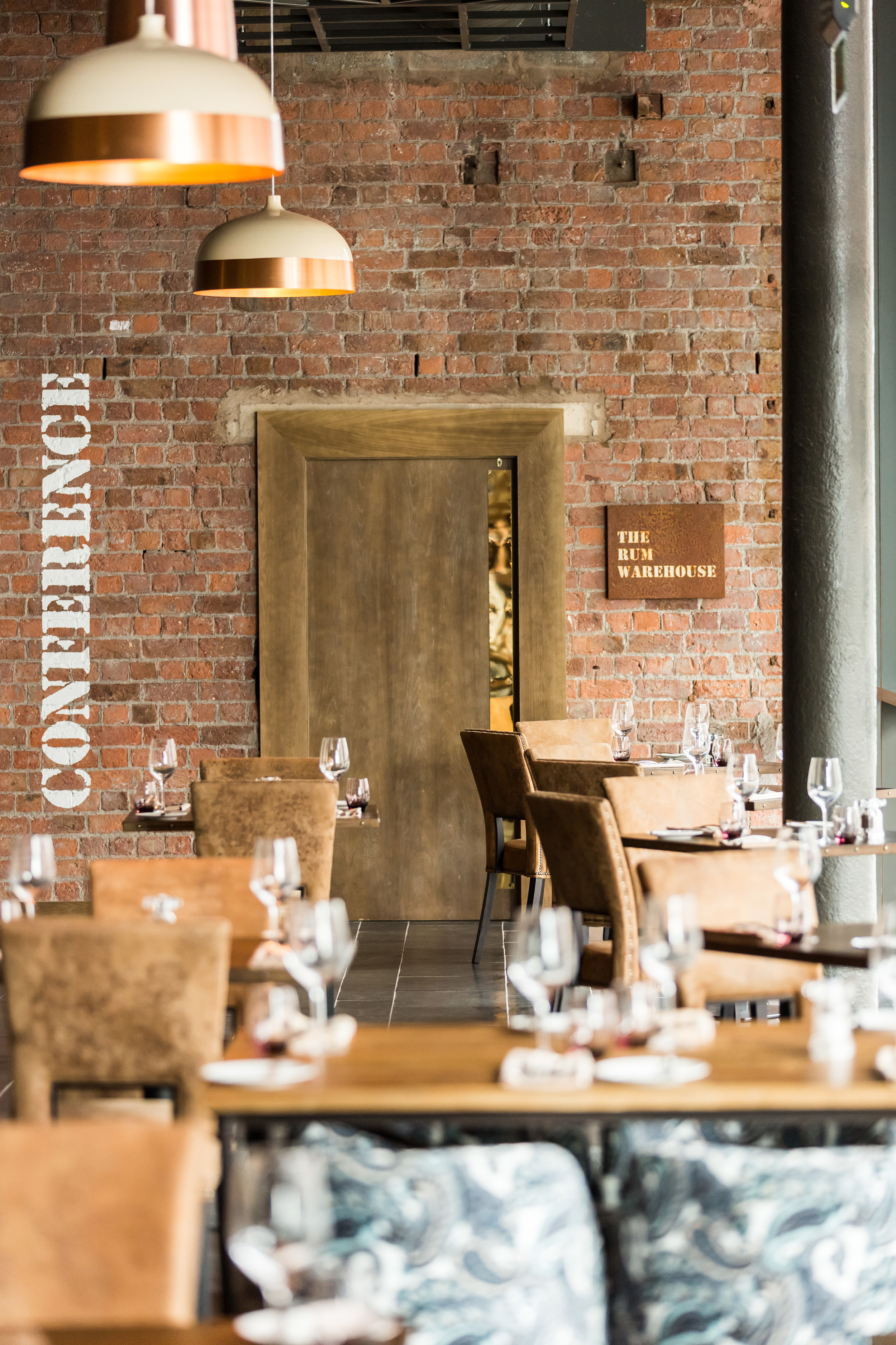 Entrance to Rum Warehouse event space in Liverpool's Stanley Dock