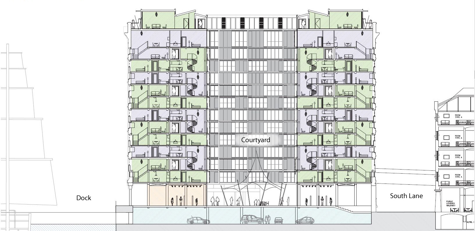 Tobacco warehouse Cross-section