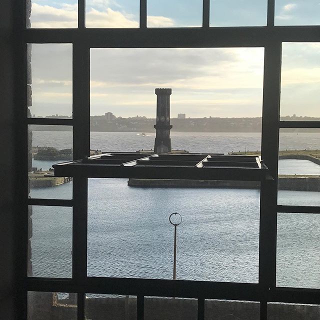 View of Victoria Tower aka the &lsquo;dockers&rsquo; clock&rsquo; from Tobacco Warehouse #Liverpool #StanleyDock #Dockside #LoftStyleLiving #RiverMersey #WarehouseLiving #tobaccowarehouse #worldsbiggestbrickwarehouse