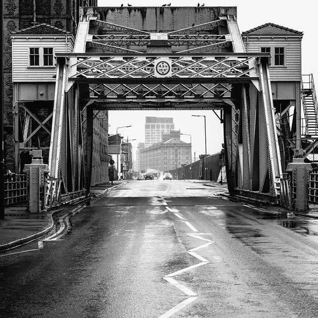 Liverpool Dock Apartments and Princess Dock Apartments seen through the Stanley Dock Bridge. #stanley #dock #bridge #liverpool #apartments #bnw #blackandwhite #fineart #road #urban #city #photooftheday #photography #instagood #instadaily #instaphoto 