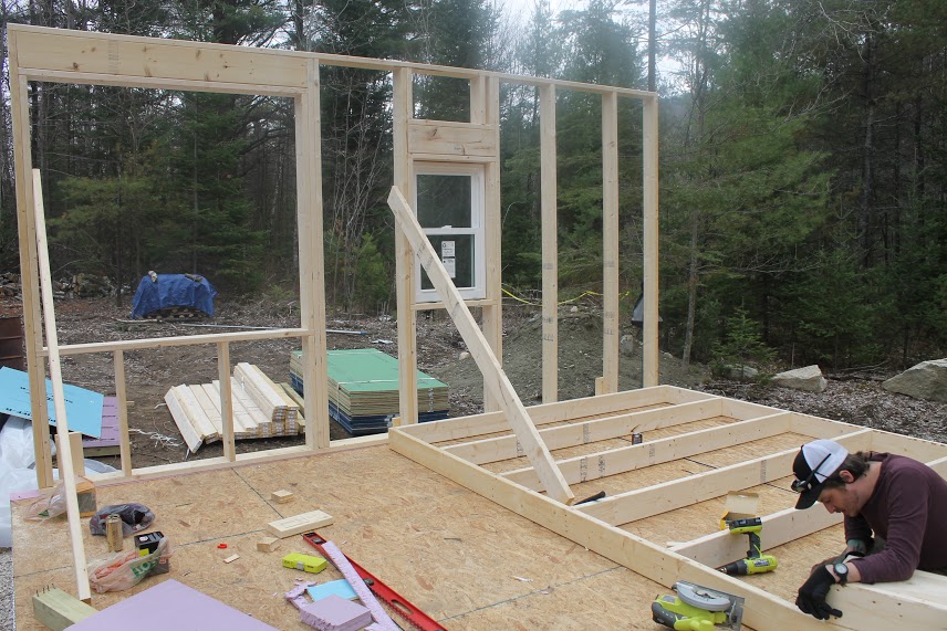 Framing the cabin walls