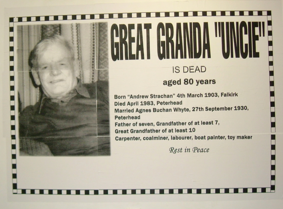 Untitled (Great Granda Uncie is Dead)