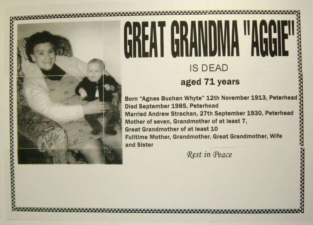 Untitled (Great Grandma Aggie is Dead)