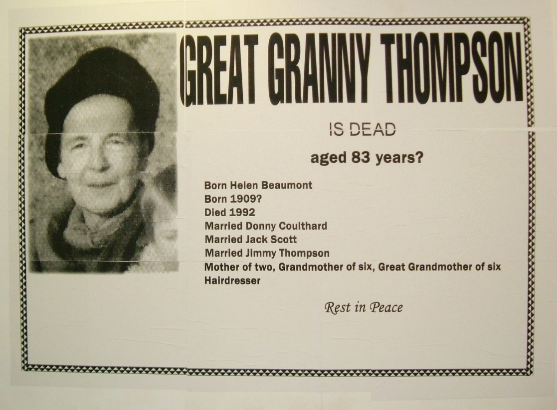 Untitled (Great Granny Thompson is Dead)