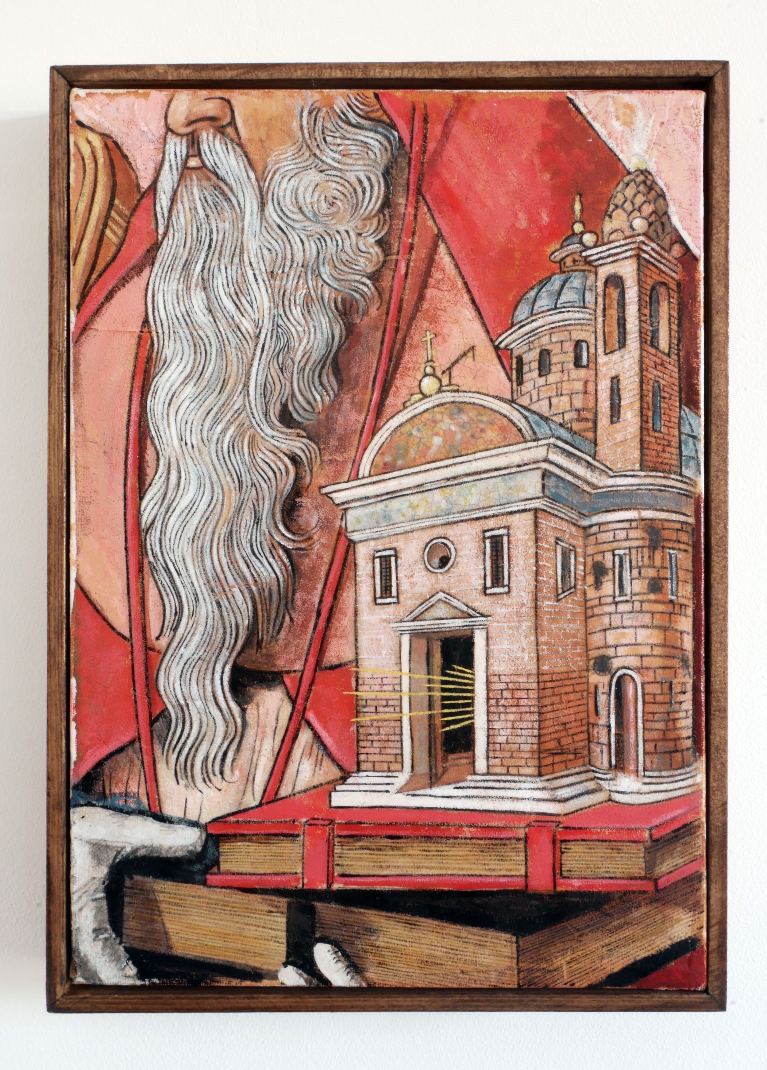 St Jerome Holds an Architectural Model on Top of Two Books (After Carlo Crivelli) image 1