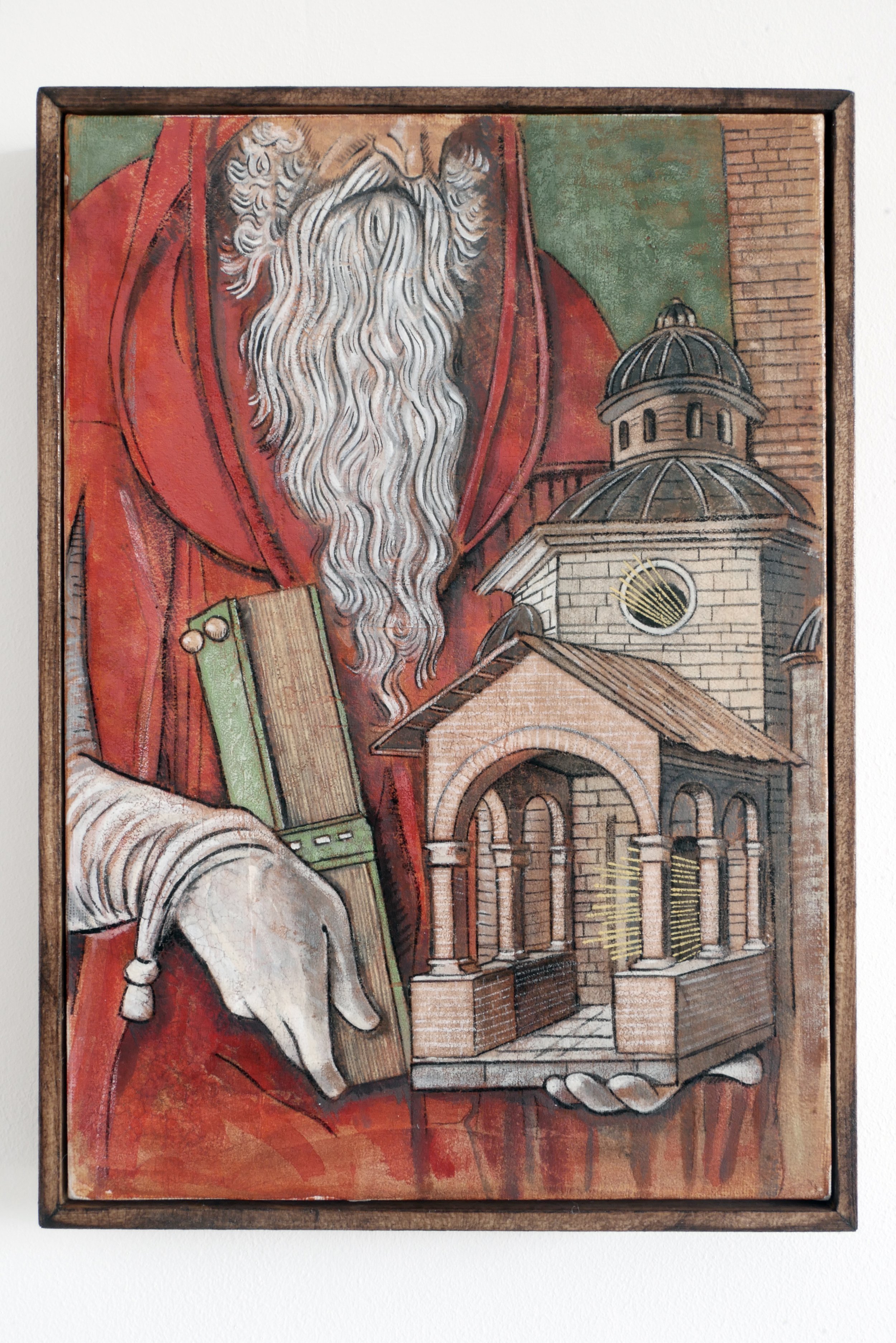 St Jerome Holds an Architectural Model and a Green Book (After Carlo Crivelli) image 2