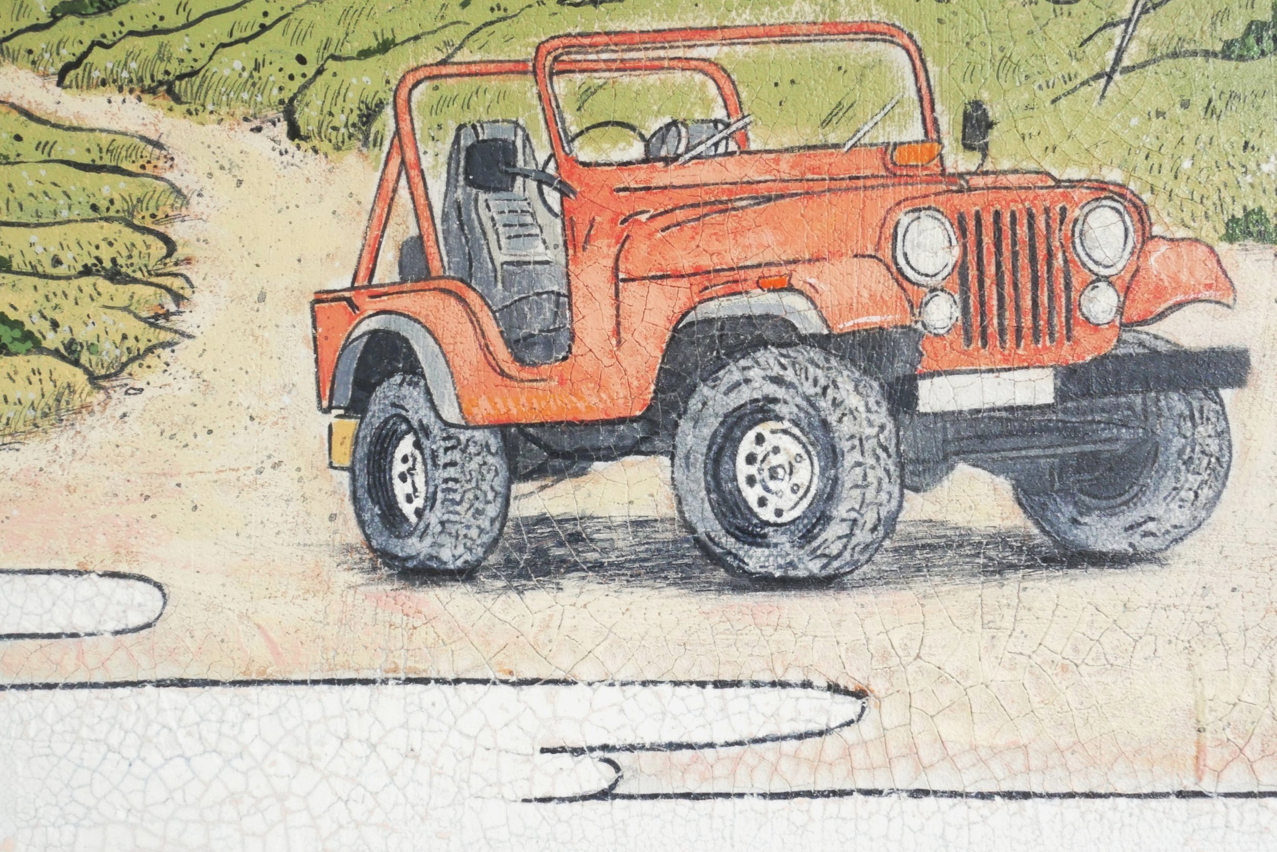 C.W.McCall's Jeep CJ5 Discusses Decontextualisation with Anasazi Pottery on the Black Bear Road (detail)
