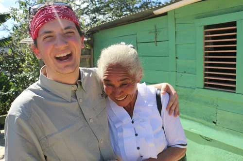 Andrew with Dolores, one of the Dominican coffee farmers who supplies Better World Beans.