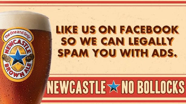 La campagne No Bollocks de Newsacle Ale. 