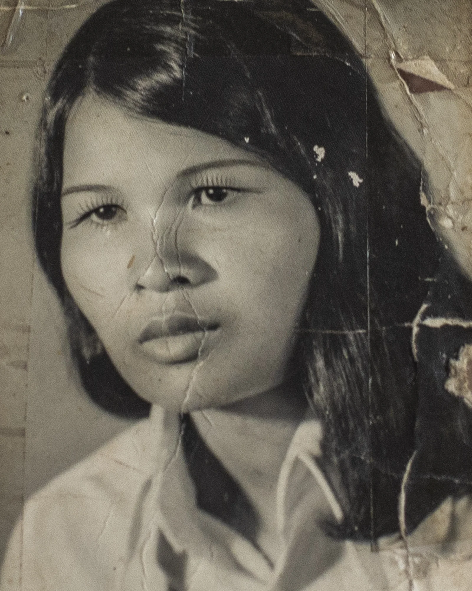 Chia after Pol Pot’s regime; her second husband and two kids.