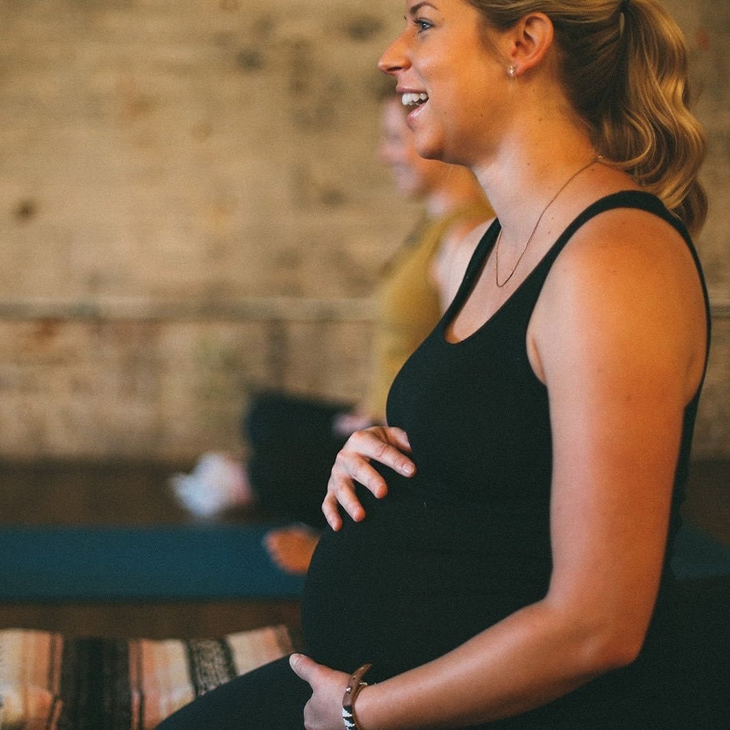🌼Prenatal is back during an all new Sunday spring series April 28-June 16🌼⁠
⁠
Join Kyla and Caitlin for a 60-minute prenatal flow, geared towards preparing and strengthening the body and mind through breath and movement.⁠
⁠
Register for the entire 
