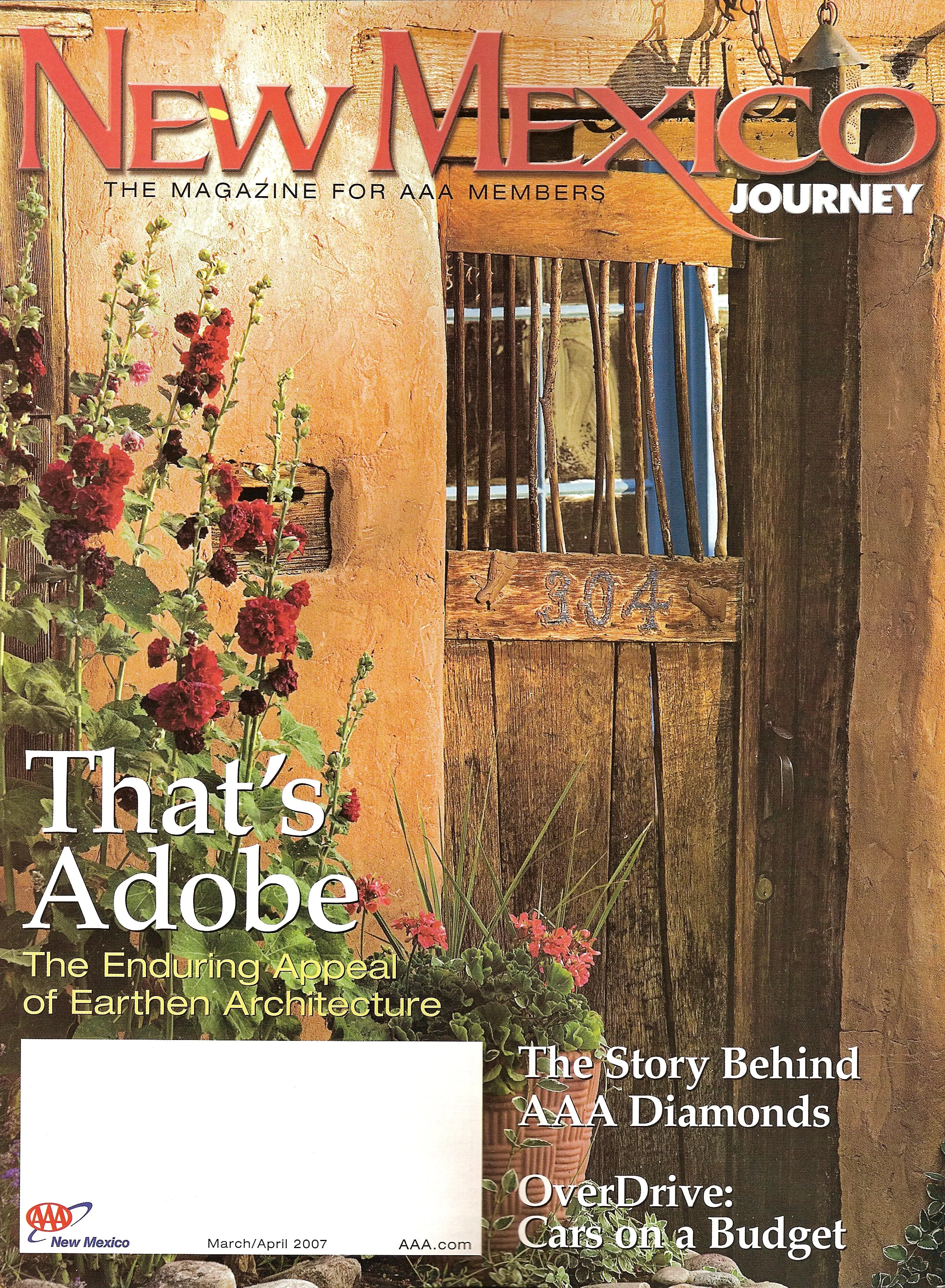 Cover, New Mexico Journey (Canyon Road door, Santa Fe, New Mexico)