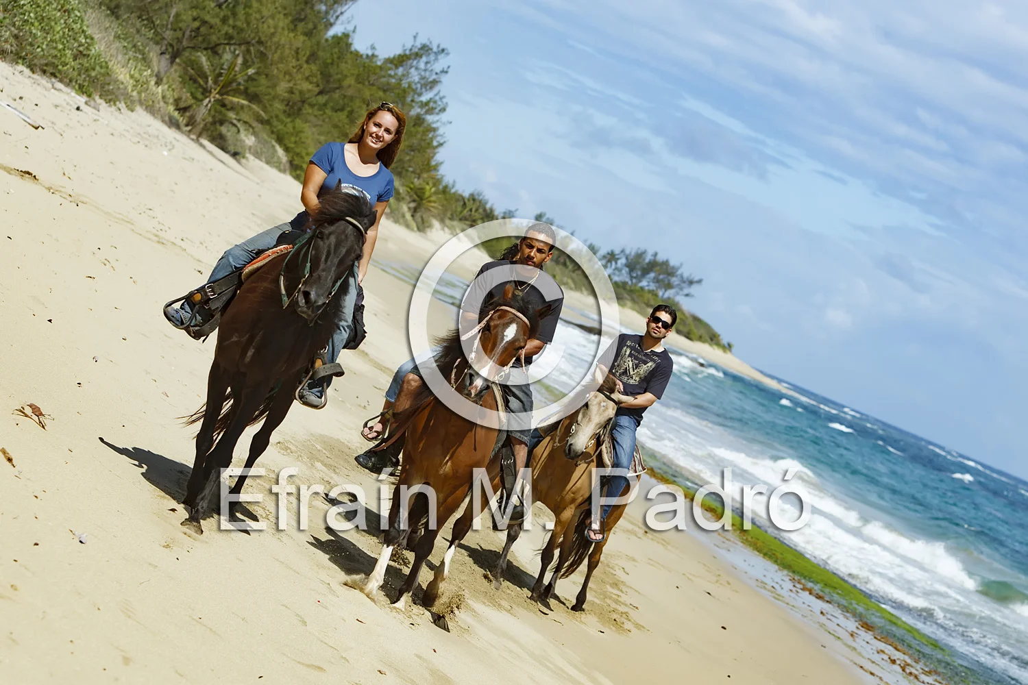 Riding horses on the beach with Tropical Trail Rides, Isabela, PR