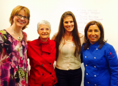 Karen Collins, Chef Laura Pole, Elspeth Feldman and Chef Ruth Fehr