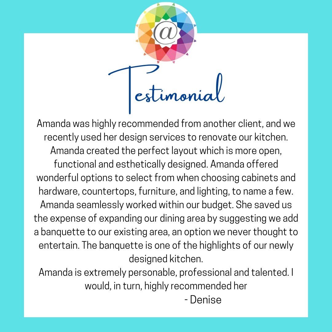 Loved working on this project with great clients! A great example of how form follows function. #AEThomasDesign #HappyClient #Review #testimonial #InteriorDesign #Designer #KitchenDesign #InstaGood