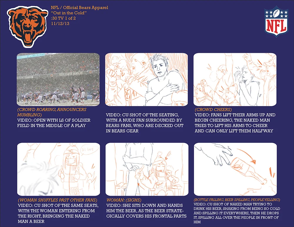 Bear Apparel Storyboard 1/2