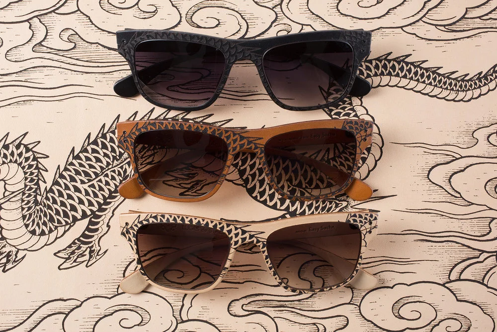New edition : the dragon printed on cow leather