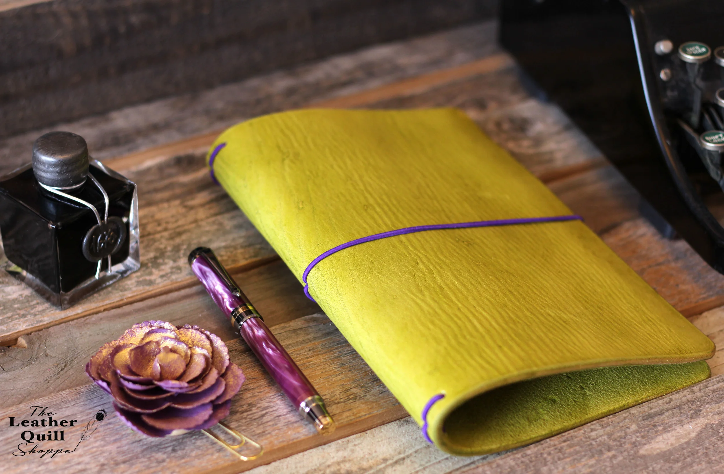 Chartreuse with Purple Elastic