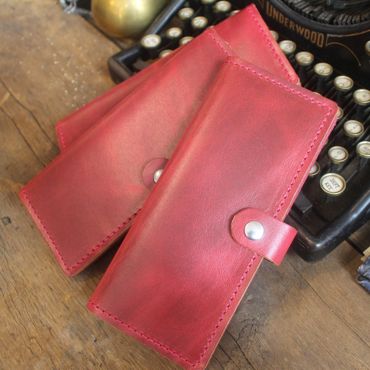 Ready to Ship - Cholla Blossom Long Wallet - Minimalist Leather Wallet —  The Leather Quill Shoppe
