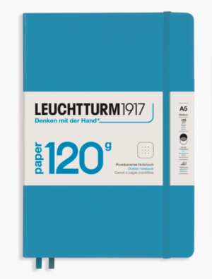 LEUCHTTURM1917 A5 Dot Grid Bullet Journal - 120g Notebook Edition, Medium,  203 pg - Nordic Blue — The Leather Quill Shoppe