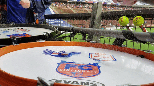 Raindrops on the drumheads. (Thanks to Nick Burton for the gif!)