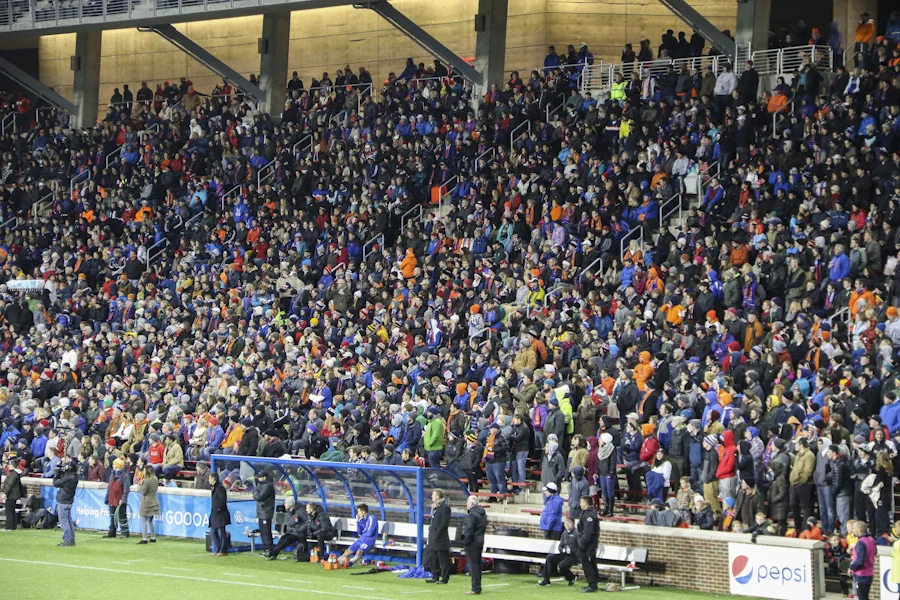 Fans packed into the lower bowl of Nippert Stadium.