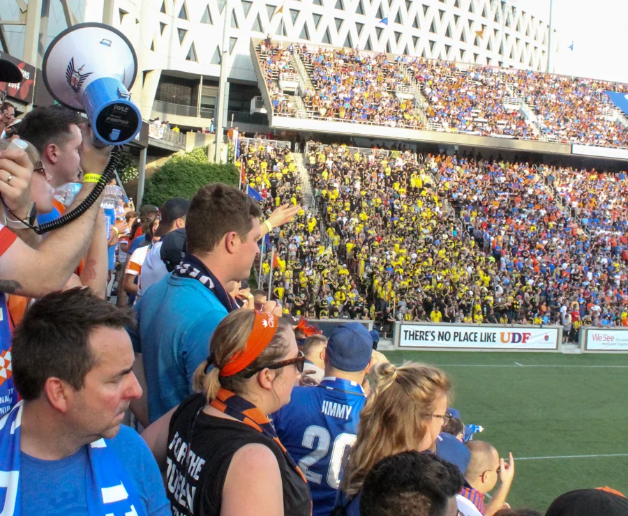 A large faction of Columbus Crew fans made the trip down.