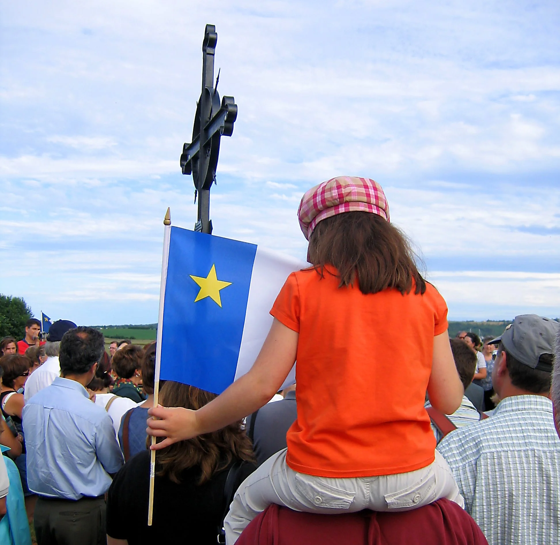 Ceremony near Grand-Pre, N.S., marking the 250th anniversary of the first deportations in 1755 (Dean Jobb photo)
