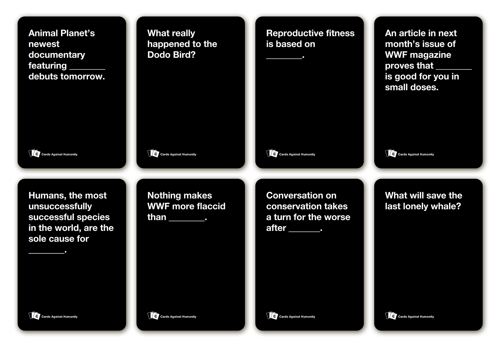 WWF + Cards Against Humanity — Rachel Smith Design
