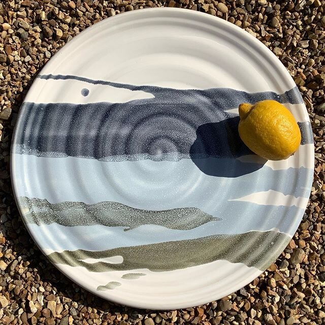 Platter from the last firing. #platter #ceramicplate #potteryplatter #handmadeceramic #handthrown #norfolkpottery #handmadeinnorfolk #handcrafted #madeinnorfolk