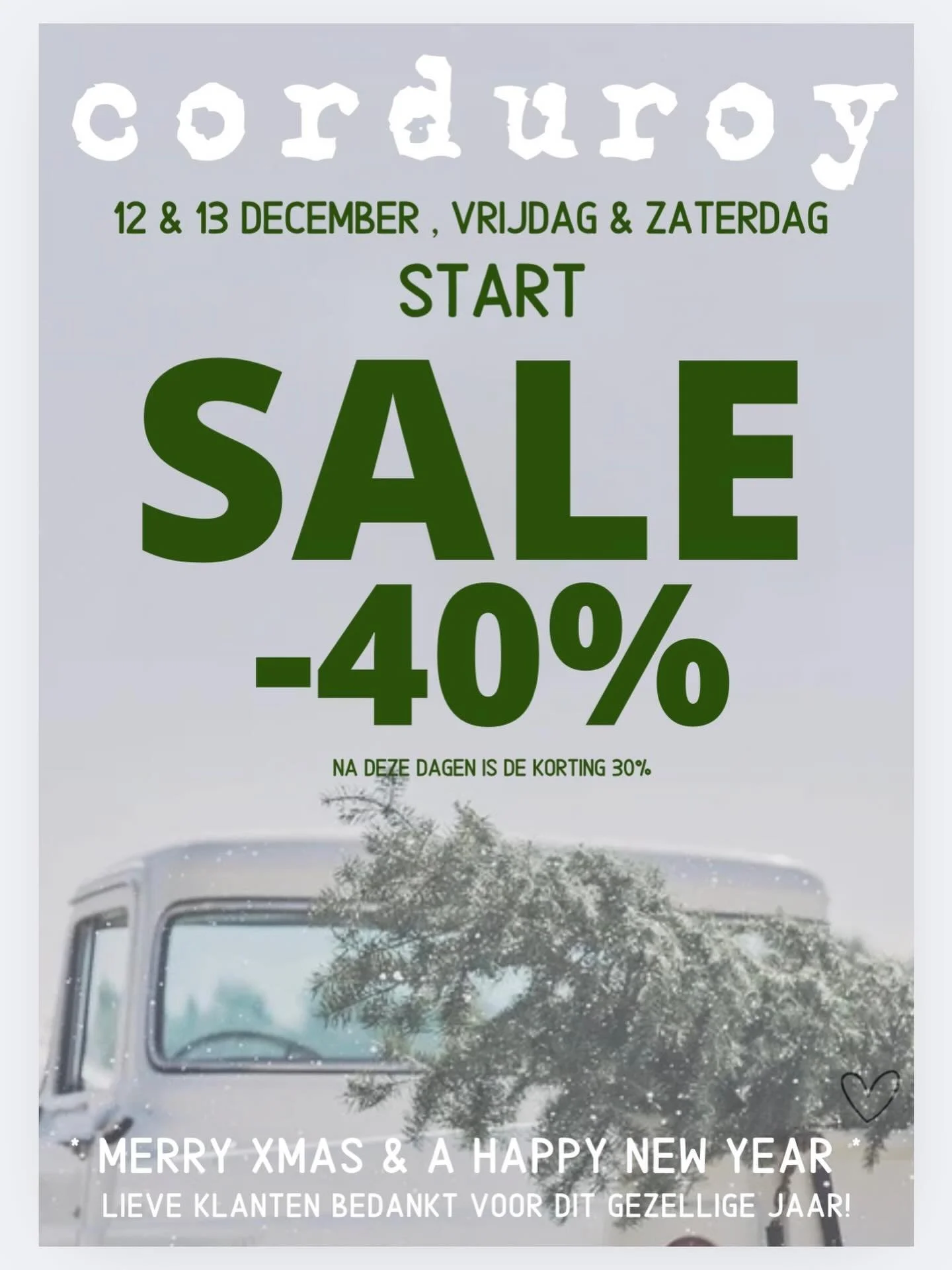 Vandaag START SALE 🥳🥳🥳!!!