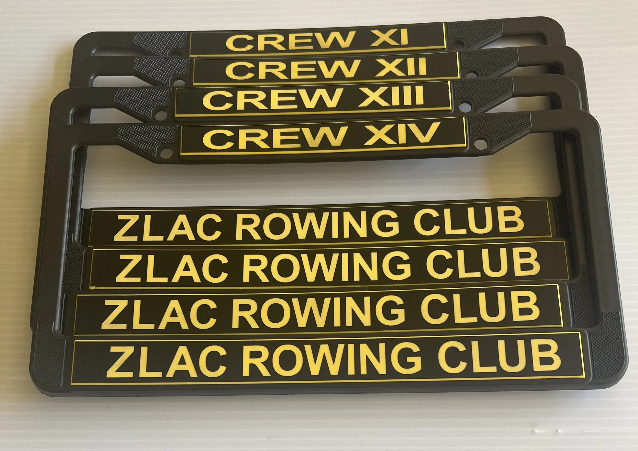 Lot Of 12 Custom License Plate Frames – Advertise Your Business Name & Phone Number