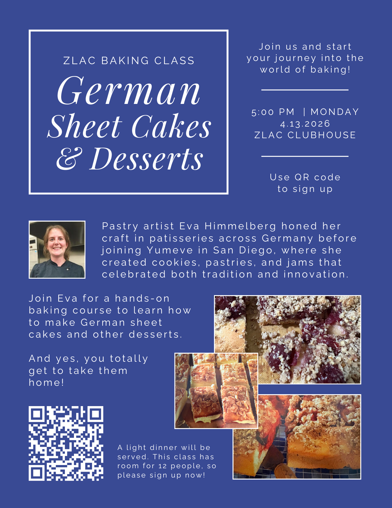 Baking Class at ZLAC - April 13, 2026