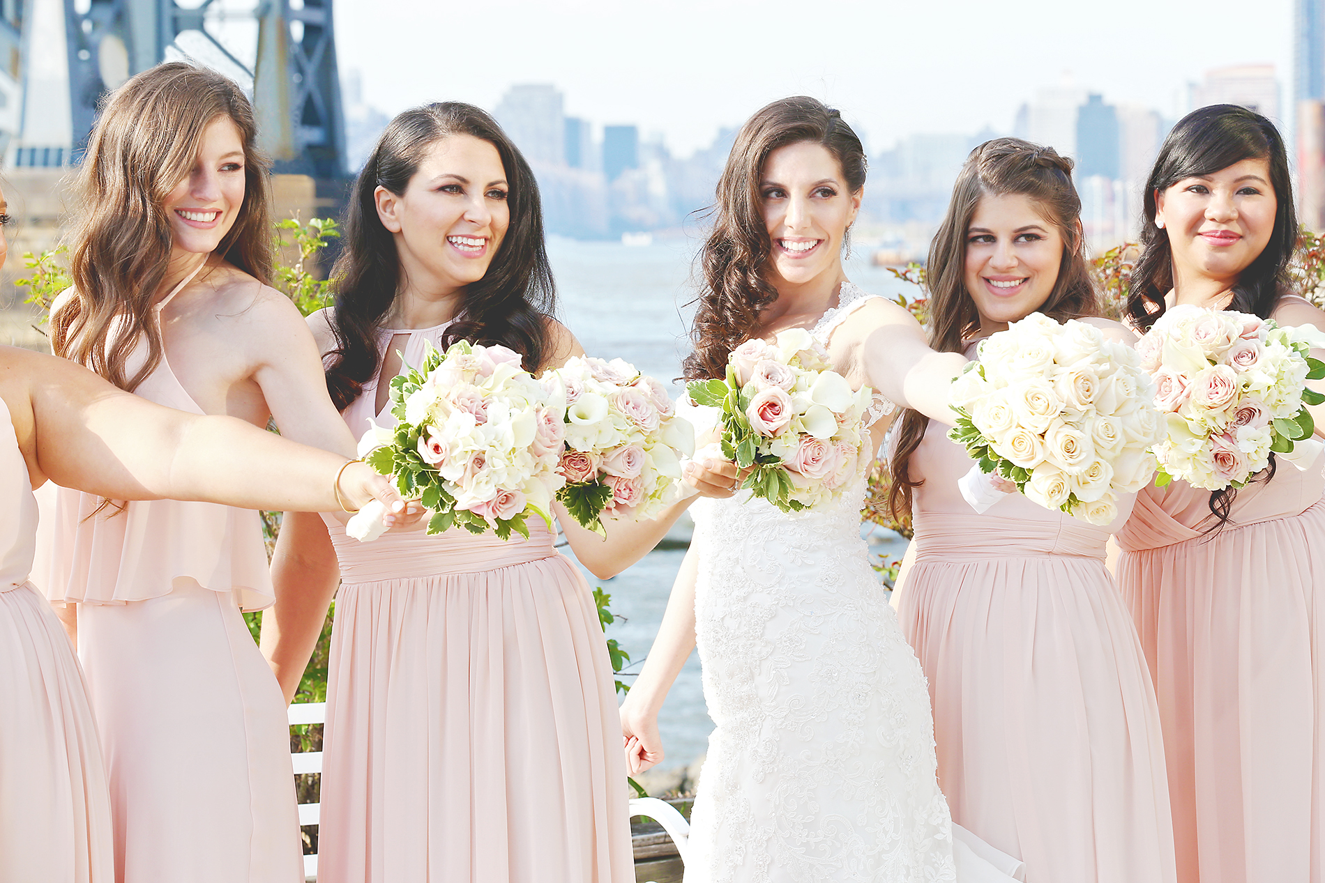 bridesmaid and bride photography