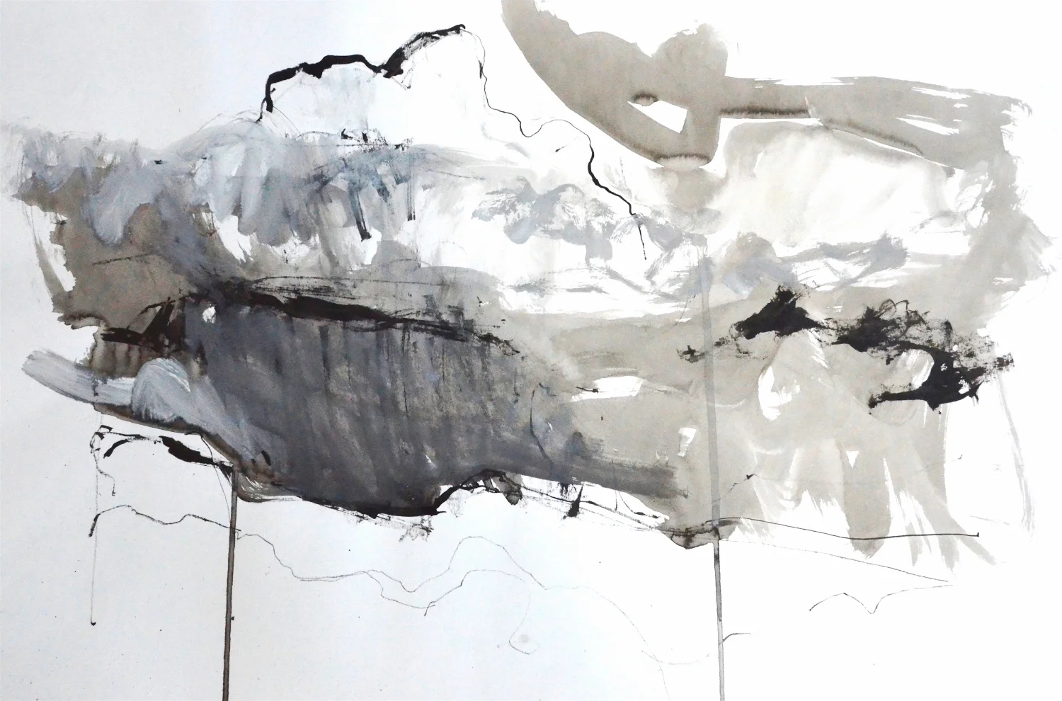 Lowering Sky 3 /  Ink and Gouache on paper / 60 x 42 cm