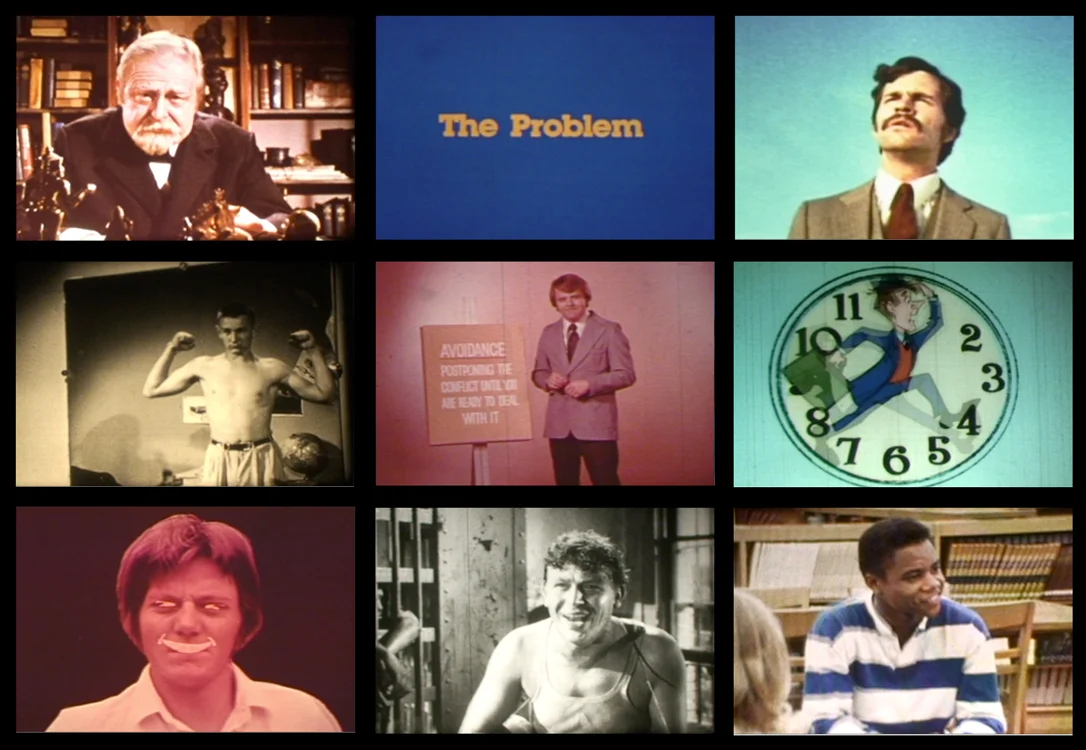 Student Samples | Screen-grab (mp4), Student Short-film "Manly", From public-domain material.