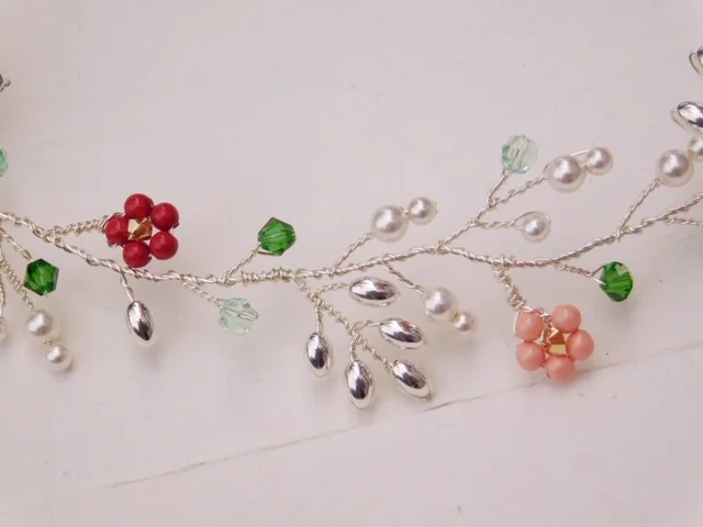 Colourful bridal jewellery made to order UK