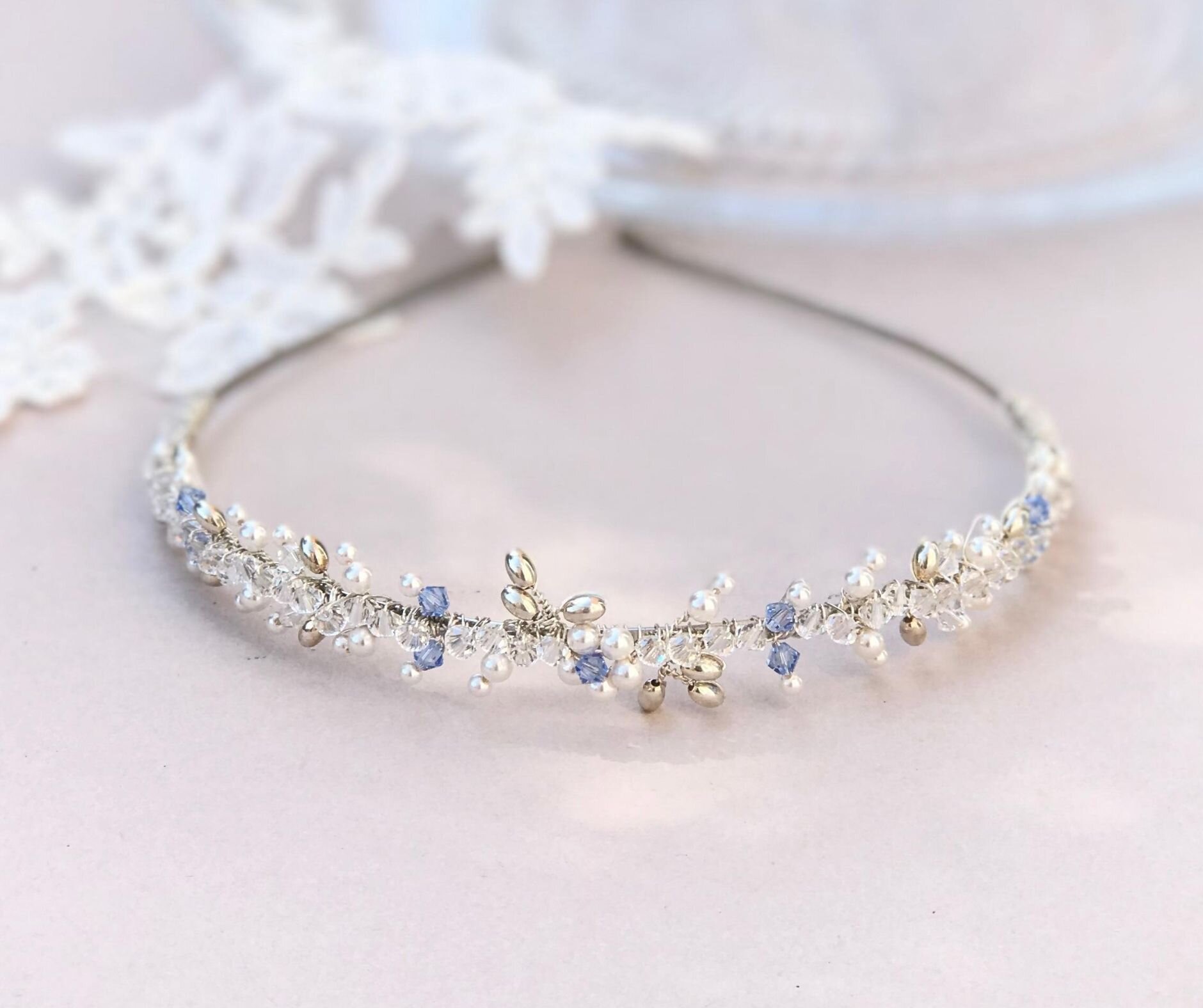 Pearl silver and blue crystal tiara.jpg