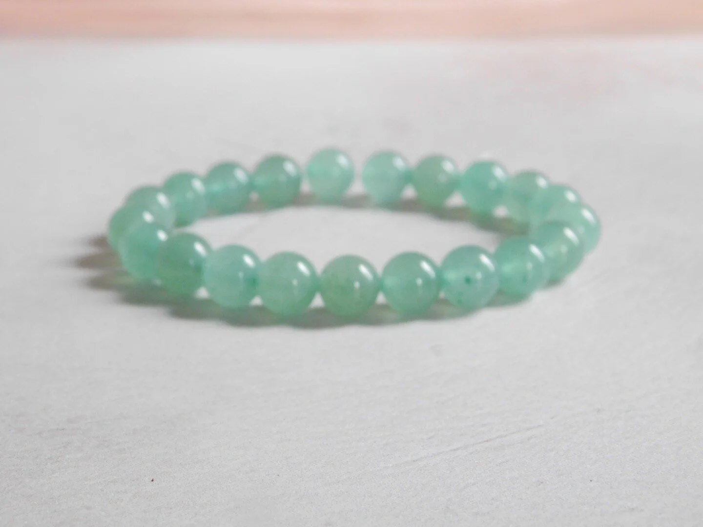 Aventurine gemstone stretch stacking bracelet