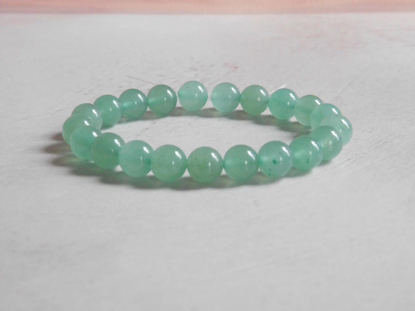 Aventurine gemstone stretch stacking bracelet