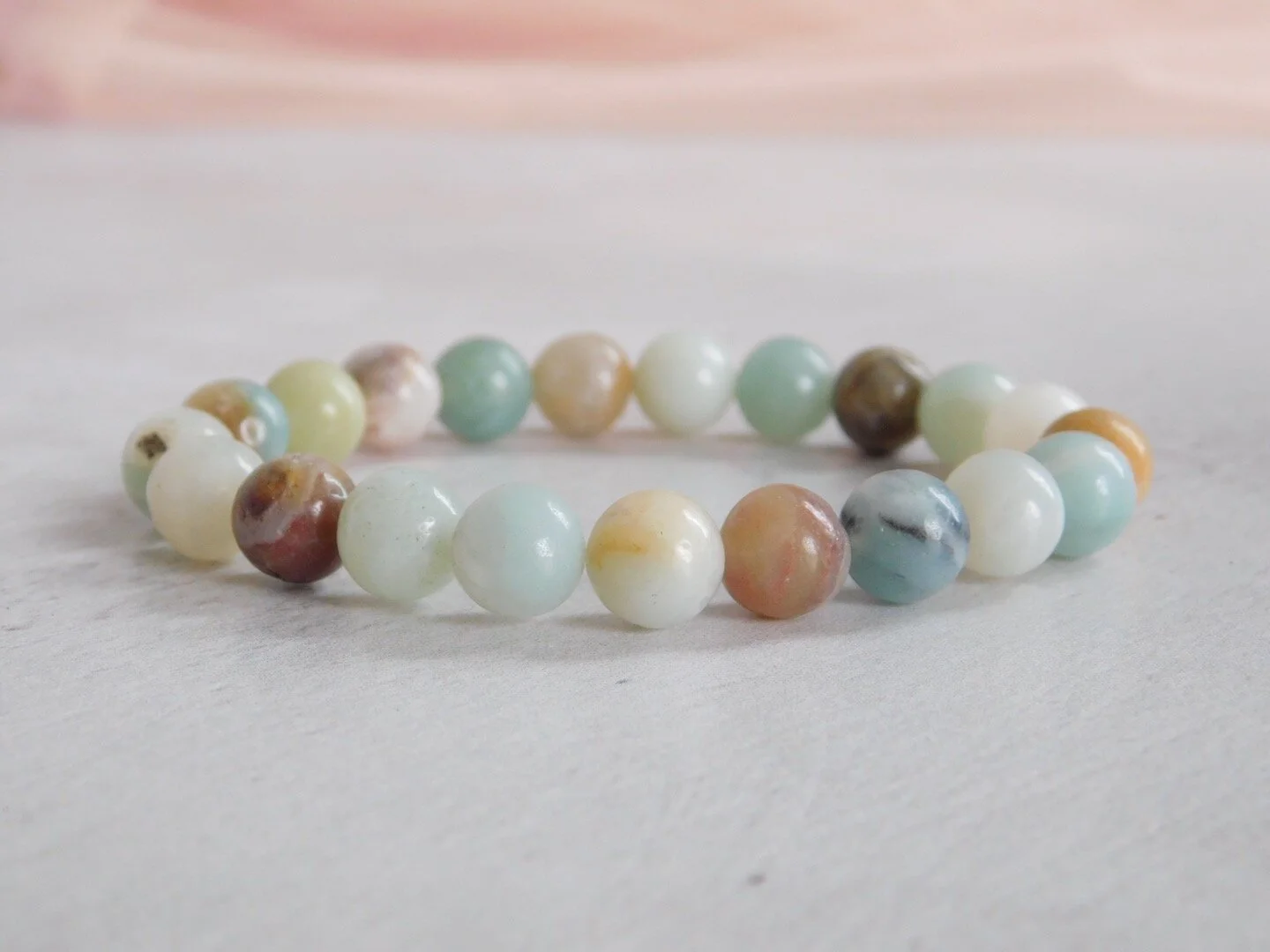 Gemstone stretch stacking bracelet