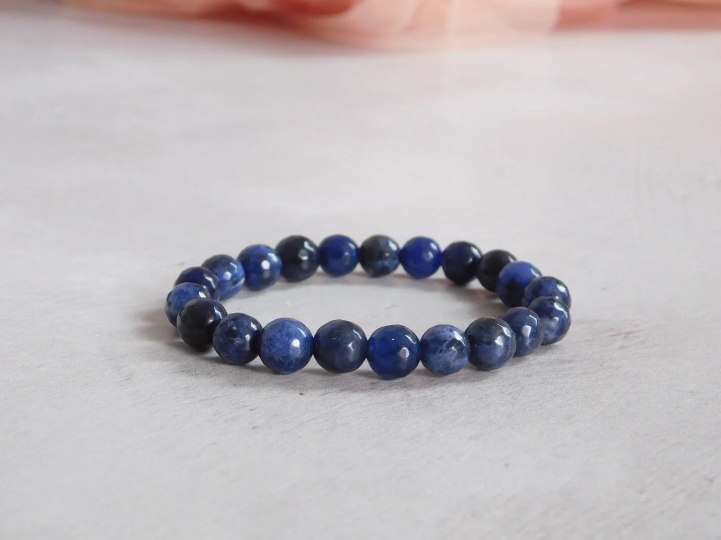 Gemstone stretch stacking bracelet